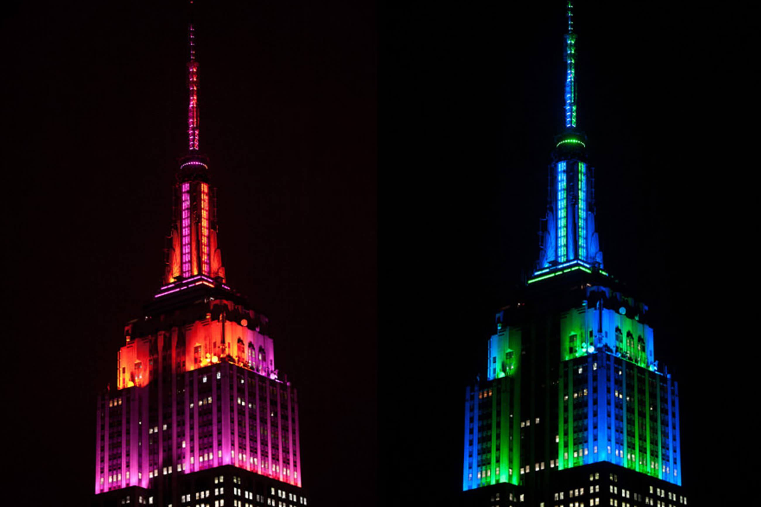 Empire state building color lights