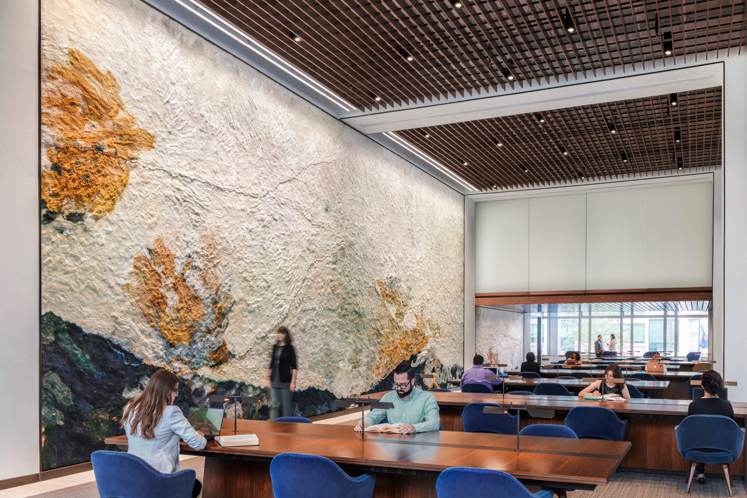 University of Pennsylvania Moelis Family Grand Reading Room lighting by The Lighting Practice