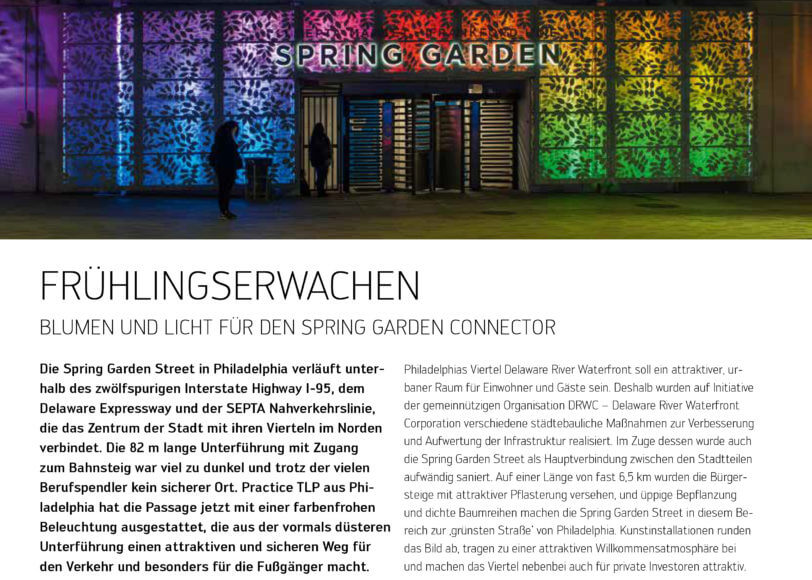 LICHT Magazine Spring Garden Connector Germany
